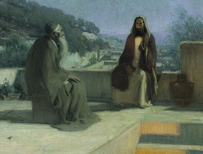 Henry Ossawa Tanner, “Nicodemus and Jesus on a Rooftop”, 1899 Henry Ossawa Tanner, “Nicodemus and Jesus on a Rooftop”, 1899