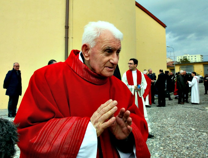 Cardinal-designate Ernest Troshani Simoni attends the beatification of 38 Catholic martyrs executed or tortured to death during the former communist regime, in Shkoder, Albania, Nov. 5. Below, Albania's first indigenous Catholic charismatic community, Temple of God, was founded in 1996 by Father Prelë Gjurashaj, a Franciscan priest of Albanian origin. Cardinal-designate Ernest Troshani Simoni attends the beatification of 38 Catholic martyrs executed or tortured to death during the former communist regime, in Shkoder, Albania, Nov. 5. Below, Albania's first indigenous Catholic charismatic community, Temple of God, was founded in 1996 by Father Prelë Gjurashaj, a Franciscan priest of Albanian origin.