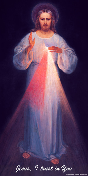 ABOVE: The Divine Mercy image (“Jesus, I trust in thee.”) INSET: Sr. Faustina of the Sisters of Life ABOVE: The Divine Mercy image (“Jesus, I trust in thee.”) INSET: Sr. Faustina of the Sisters of Life