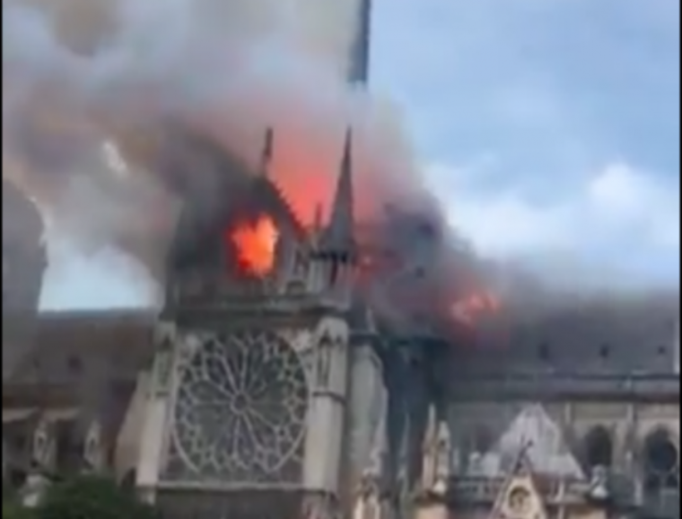 Fire at Notre Dame Cathedral, April 15, 2019. Fire at Notre Dame Cathedral, April 15, 2019.