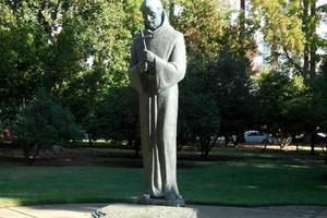 The statue of St. Junipero Serra outside the California State Capitol. The statue of St. Junipero Serra outside the California State Capitol.