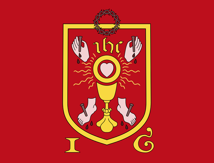 Banner of the Holy Wounds, used during the Pilgrimage of Grace. Banner of the Holy Wounds, used during the Pilgrimage of Grace.