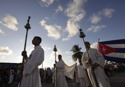 Catholics take part in a Marian procession in Havana in September last year.
Catholics take part in a Marian procession in Havana in September last year.