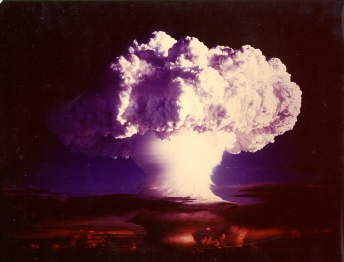 U.S. nuclear weapon test 'MIKE' of Operation Ivy Oct 31, 1952, the first test of a thermonuclear weapon (hydrogen bomb). U.S. nuclear weapon test 'MIKE' of Operation Ivy Oct 31, 1952, the first test of a thermonuclear weapon (hydrogen bomb).