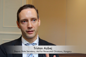 Tristan Azbej, Hungary's deputy state secretary for the Aid of Persecuted Christians. Tristan Azbej, Hungary's deputy state secretary for the Aid of Persecuted Christians.