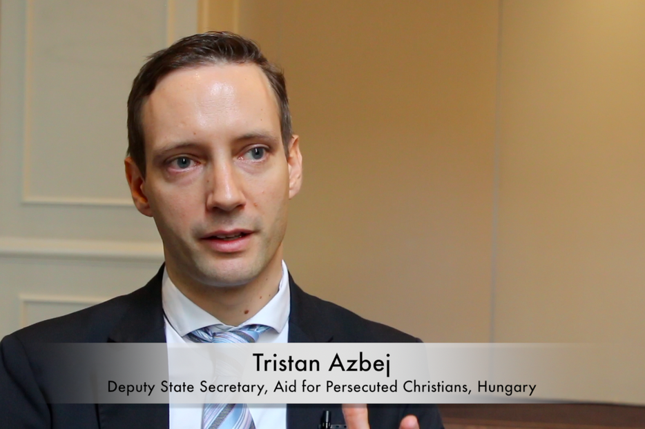Tristan Azbej, Hungary's deputy state secretary for the Aid of Persecuted Christians. Tristan Azbej, Hungary's deputy state secretary for the Aid of Persecuted Christians.