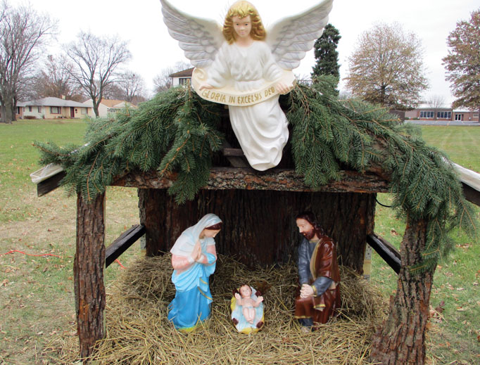 Efforts have been made by the American Nativity Scene organization to feature free-of-charge Nativity scenes to display on public property, including in Rockford, Illinois (above). Below, a Nativity in Lakeside Mall in the New Orleans suburb of Metairie and a Christ-centered billboard from Keep Christ in Christmas NOLA show joy for the season. Efforts have been made by the American Nativity Scene organization to feature free-of-charge Nativity scenes to display on public property, including in Rockford, Illinois (above). Below, a Nativity in Lakeside Mall in the New Orleans suburb of Metairie and a Christ-centered billboard from Keep Christ in Christmas NOLA show joy for the season.