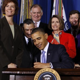 President Barack Obama signs the Don't Ask Don't Tell Repeal Act of 2010 into law at the U.S. Department of Interior in Washington Dec. 22. President Barack Obama signs the Don't Ask Don't Tell Repeal Act of 2010 into law at the U.S. Department of Interior in Washington Dec. 22.