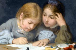 Albert Anker, “Writing Lessons,” 1865 Albert Anker, “Writing Lessons,” 1865
