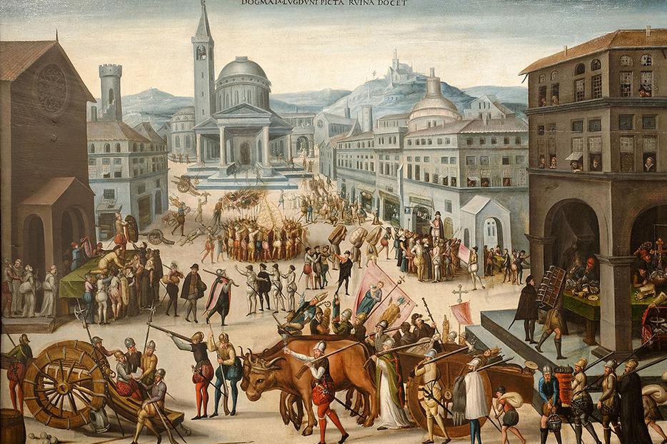 Antoine Caron, “The Sack of Lyon by the Calvinists in 1562,” c. 1565 Antoine Caron, “The Sack of Lyon by the Calvinists in 1562,” c. 1565