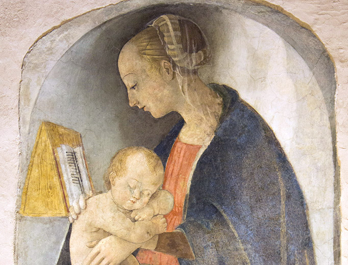 ‘The Virgin Mary Reading’, Birthplace of Raphael, Urbino, Marche, Italia ‘The Virgin Mary Reading’, Birthplace of Raphael, Urbino, Marche, Italia