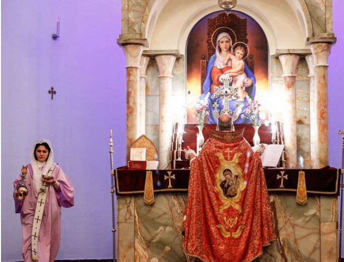 Ani-Kristi Manvelian, 24, was ordained as a deaconess on Sept. 25, 2017, in the Armenian Apostolic Church. Ani-Kristi Manvelian, 24, was ordained as a deaconess on Sept. 25, 2017, in the Armenian Apostolic Church.