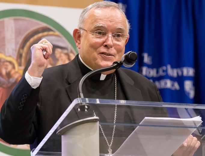 Archbishop Charles Chaput speaks April 4 at The Catholic University of America. Archbishop Charles Chaput speaks April 4 at The Catholic University of America.
