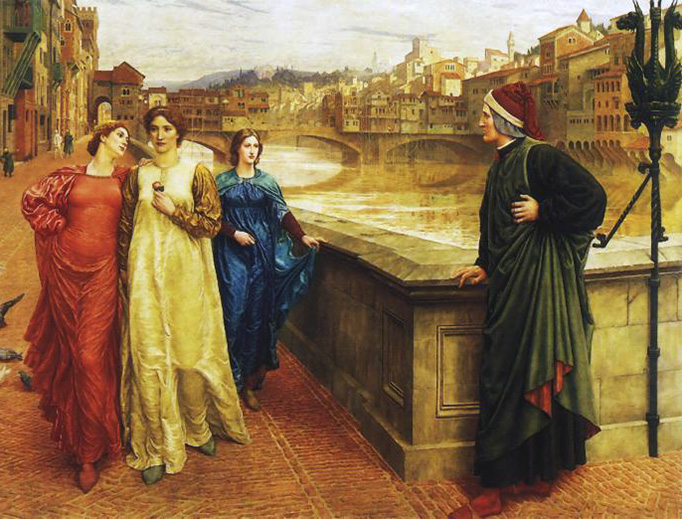 Henry Holiday, “Dante Meets Beatrice at Ponte Santa Trinita”, 1883 Henry Holiday, “Dante Meets Beatrice at Ponte Santa Trinita”, 1883