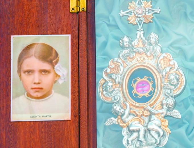 A relic of St. Jacinta Marto is seen in Rome. The young saint died a century ago. A relic of St. Jacinta Marto is seen in Rome. The young saint died a century ago.