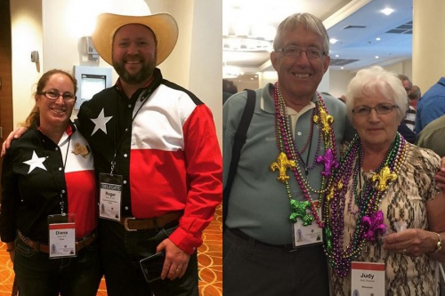 Members of the Knights of Columbus participate in the pin exchange at the 2016 national convention in Philadelphia. Members of the Knights of Columbus participate in the pin exchange at the 2016 national convention in Philadelphia.
