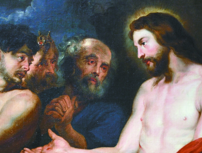 Rubens, Christ and the Penitent Sinners, 1618, depicts Jesus with Dismas, King David and St. Peter Rubens, Christ and the Penitent Sinners, 1618, depicts Jesus with Dismas, King David and St. Peter