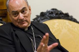 Bishop Marcelo Sanchez Sorondo speaks during an interview with The Associated Press at the Vatican. Bishop Marcelo Sanchez Sorondo speaks during an interview with The Associated Press at the Vatican.