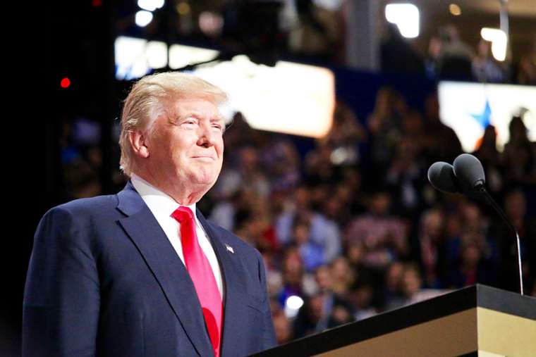 President Donald Trump appears at the Republican National Convention in Cleveland, Ohio, in July 2016. President Donald Trump appears at the Republican National Convention in Cleveland, Ohio, in July 2016.