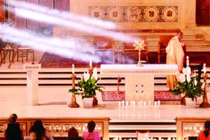 ‘Light for Love’ draws the faithful for quiet prayer before the Blessed Sacrament at St. James parish in Lakewood, Ohio. ‘Light for Love’ draws the faithful for quiet prayer before the Blessed Sacrament at St. James parish in Lakewood, Ohio.
