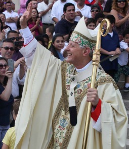 Cardinal Donald Wuerl waves July 4 to a crowd outside Washington's Basilica of the National Shrine of the Immaculate Conception. Cardinal Donald Wuerl waves July 4 to a crowd outside Washington's Basilica of the National Shrine of the Immaculate Conception.