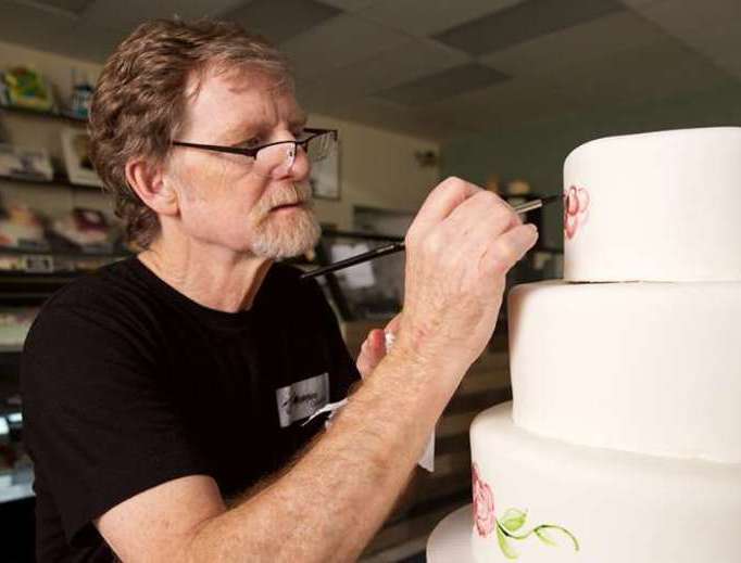 Christian baker Jack Phillips, owner of Masterpiece Cakeshop in Lakewood, Colorado, decorates a cake.
Christian baker Jack Phillips, owner of Masterpiece Cakeshop in Lakewood, Colorado, decorates a cake.