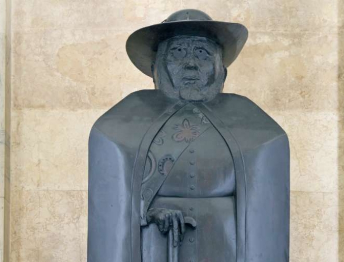 The bronze cast of Marisol Escobar's 'Father Damien' in the National Statuary Hall. The bronze cast of Marisol Escobar's 'Father Damien' in the National Statuary Hall.