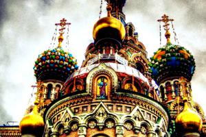 Russian Orthodox Church of the Resurrection in Moscow. Russian Orthodox Church of the Resurrection in Moscow.
