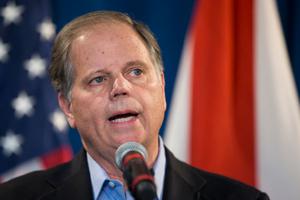 Democratic Senator-elect Doug Jones speaks Dec. 13 in Birmingham, Alabama. Democratic Senator-elect Doug Jones speaks Dec. 13 in Birmingham, Alabama.