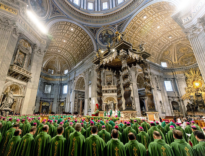 Pope Francis celebrated the closing Mass of the Synod of Bishops for the Pan-Amazon region, in St. Peter's Basilica, Oct. 27, 2019. Pope Francis celebrated the closing Mass of the Synod of Bishops for the Pan-Amazon region, in St. Peter's Basilica, Oct. 27, 2019.