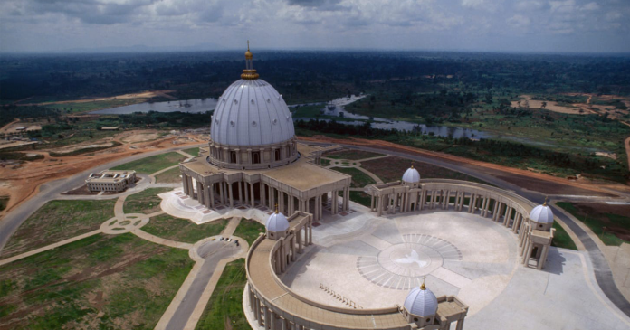 The Basilica of Our Lady of Peace in Yamoussoukro The Basilica of Our Lady of Peace in Yamoussoukro