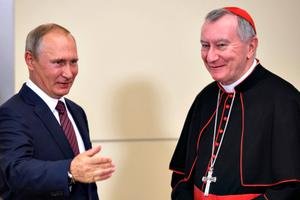 Russian President Vladimir Putin and Vatican Secretary of State Cardinal Pietro Parolin meet Aug. 23 in Moscow.
Russian President Vladimir Putin and Vatican Secretary of State Cardinal Pietro Parolin meet Aug. 23 in Moscow.