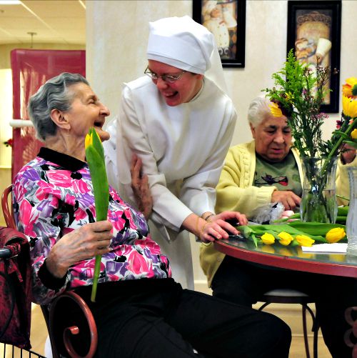 The Little Sisters of the Poor care for the elderly at the Mullen Home in Denver. The Little Sisters of the Poor care for the elderly at the Mullen Home in Denver.