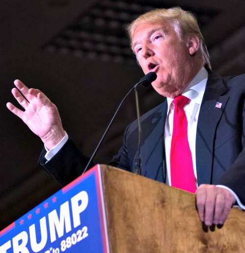 Donald Trump speaks at a rally on Feb. 23 in Sparks, Nev. Donald Trump speaks at a rally on Feb. 23 in Sparks, Nev.