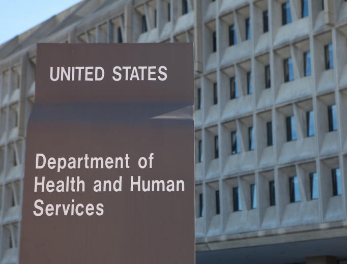 A sign is shown outside the Department for Health and Human Services in Washington, D.C. A sign is shown outside the Department for Health and Human Services in Washington, D.C.