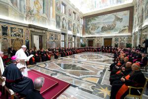 Dec. 21, 2018: Pope Francis delivers his annual pre-Christmas address to the Roman Curia. Dec. 21, 2018: Pope Francis delivers his annual pre-Christmas address to the Roman Curia.