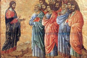 IMAGE: Duccio di Buoninsegna, “Appearance on the Mountain in Galilee,” c. 1310 IMAGE: Duccio di Buoninsegna, “Appearance on the Mountain in Galilee,” c. 1310