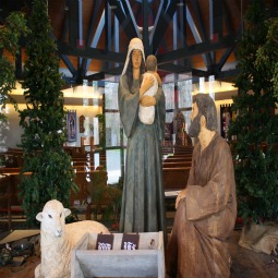 Bethlehem, Conn.'s Church of the Nativity remembers the birth of Jesus year-round. Bethlehem, Conn.'s Church of the Nativity remembers the birth of Jesus year-round.