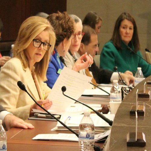 Rep. Marsha Blackburn, R-Tenn., chair of the Select Investigative Panel on Infant Lives, at the April 20 hearing. Rep. Marsha Blackburn, R-Tenn., chair of the Select Investigative Panel on Infant Lives, at the April 20 hearing.