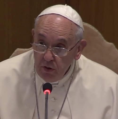 Pope Francis delivers his opening address Nov. 17 at the Humanum conference currently under way at the Vatican. Pope Francis delivers his opening address Nov. 17 at the Humanum conference currently under way at the Vatican.