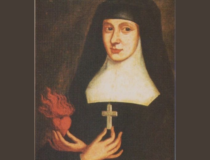 Above, Venerable Anne-Madeleine Remuzat, who continued the work of St. Margaret Mary Alacoque by founding an association dedicated to the Most Sacred Heart of Jesus; below, Bishop Henri de Belsunce consecrates the diocese and city of Marseille to the Sacred Heart, as depicted in a window of Sacred Heart Basilica in Marseille.
Above, Venerable Anne-Madeleine Remuzat, who continued the work of St. Margaret Mary Alacoque by founding an association dedicated to the Most Sacred Heart of Jesus; below, Bishop Henri de Belsunce consecrates the diocese and city of Marseille to the Sacred Heart, as depicted in a window of Sacred Heart Basilica in Marseille.