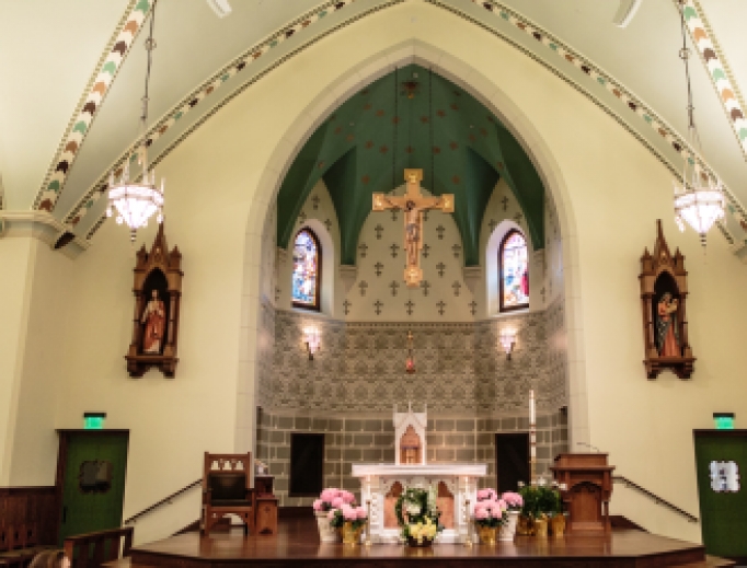 Altar inside Sacred Heart Church in Weymouth. Altar inside Sacred Heart Church in Weymouth.