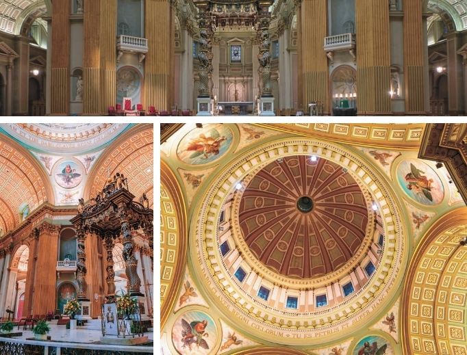 The Cathedral-Basilica of Mary, Queen of the World is a scaled-down version of St. Peter’s in Rome. The Cathedral-Basilica of Mary, Queen of the World is a scaled-down version of St. Peter’s in Rome.