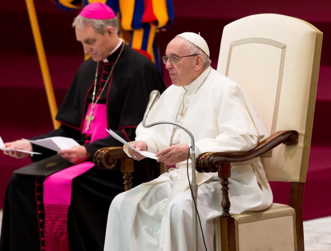 Pope Francis speaks Dec. 6 at the Vatican. Pope Francis speaks Dec. 6 at the Vatican.