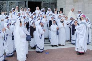 Archbishop Salvatore Cordileone surrounded by the Missionaries of Charity in San Francisco on August 22, 2020. Archbishop Salvatore Cordileone surrounded by the Missionaries of Charity in San Francisco on August 22, 2020.