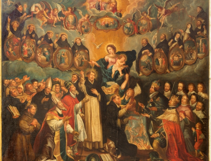 Madonna with the saints, 17th century by unknown painter in Saint Willibrordus church. Madonna with the saints, 17th century by unknown painter in Saint Willibrordus church.