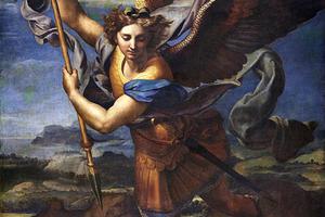 ABOVE: Raphael, “Saint Michael Vanquishing Satan,” 1518. BELOW: Illustrator Louis Le Breton’s depiction of Behemoth, a heavy, stupid demon, from Collin de Plancy's Dictionnaire Infernal, 1863, first published in 1818. ABOVE: Raphael, “Saint Michael Vanquishing Satan,” 1518. BELOW: Illustrator Louis Le Breton’s depiction of Behemoth, a heavy, stupid demon, from Collin de Plancy's Dictionnaire Infernal, 1863, first published in 1818.