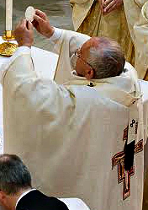 Pope Francis celebrates Mass with detainees and families at the Rebibbia Prison off of the Via Tiburtina in Rome in April. Pope Francis celebrates Mass with detainees and families at the Rebibbia Prison off of the Via Tiburtina in Rome in April.