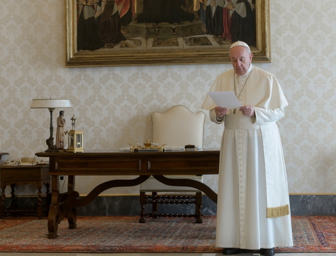 Pope Francis leads the entire world in the Our Father on March 25, 2020. Pope Francis leads the entire world in the Our Father on March 25, 2020.
