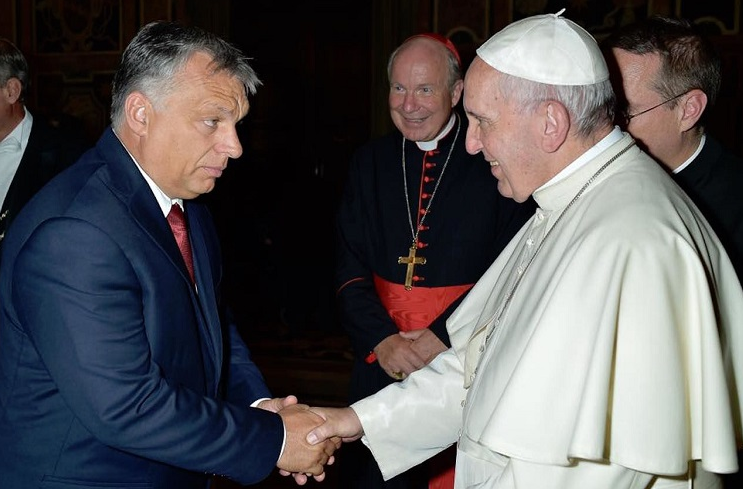 Viktor Orbán meeting Pope Francis at the Vatican last month. Viktor Orbán meeting Pope Francis at the Vatican last month.